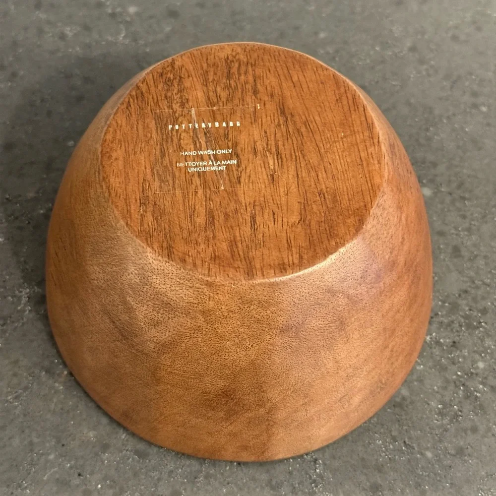 Pottery Barn Set of 2 Wooden Bowls